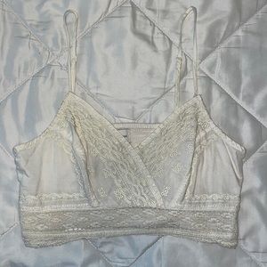 White Lace Bralette/crop top!